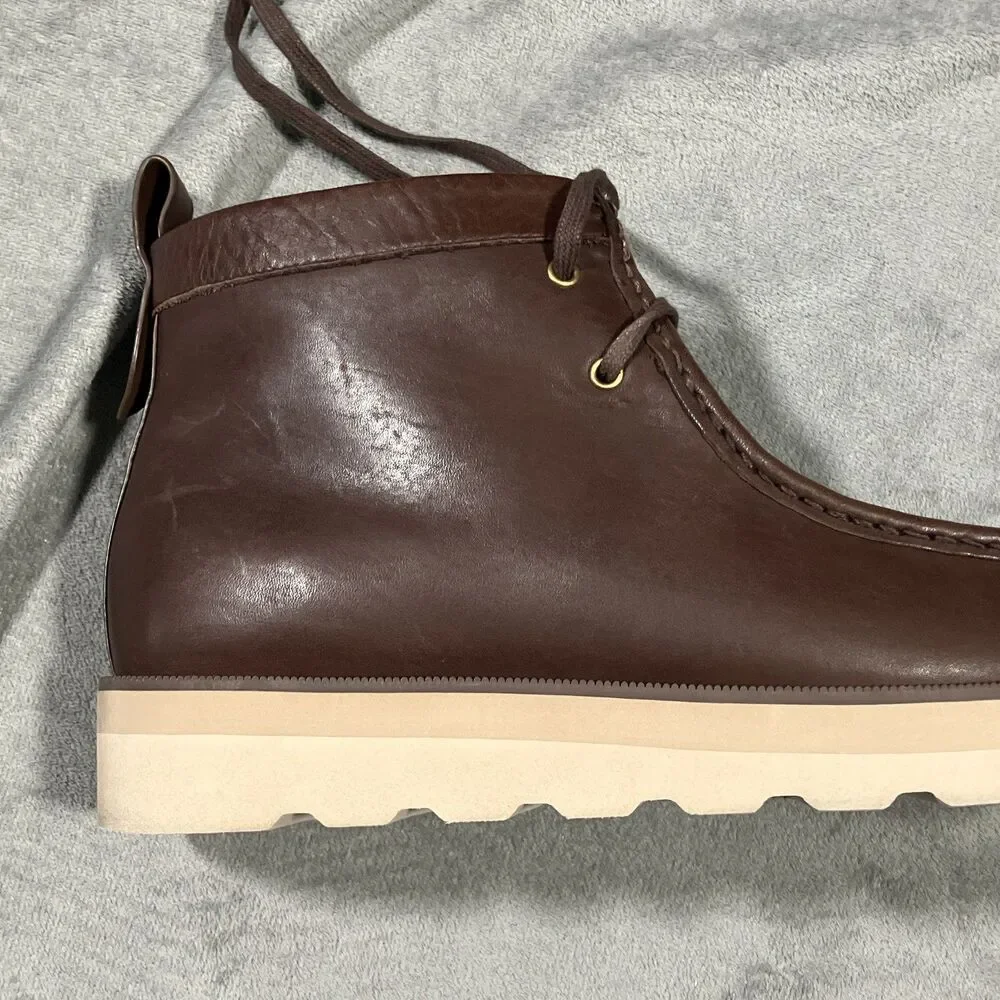Coach Men's Size 13D Shoes Coach Signature Logo Jacquard Lace-up Boot. New